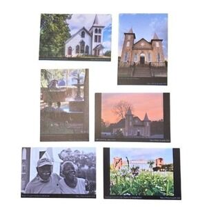 Set 6ct Postcards Acworth Georgia History Architecture Scenic Churches 4"x6"